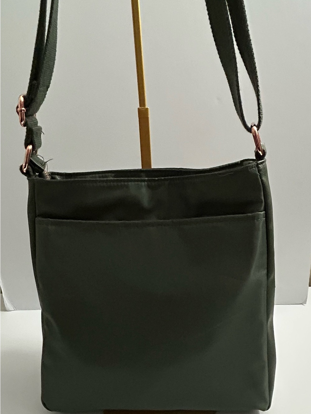 Aimee Kestenberg - Tyler Nylon Olive Green Crossbody with Rose Gold Hardware - Picture 3 of 13
